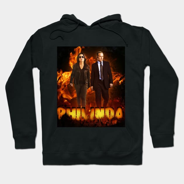 Philinda on FIRE Hoodie by Clark Gregg University